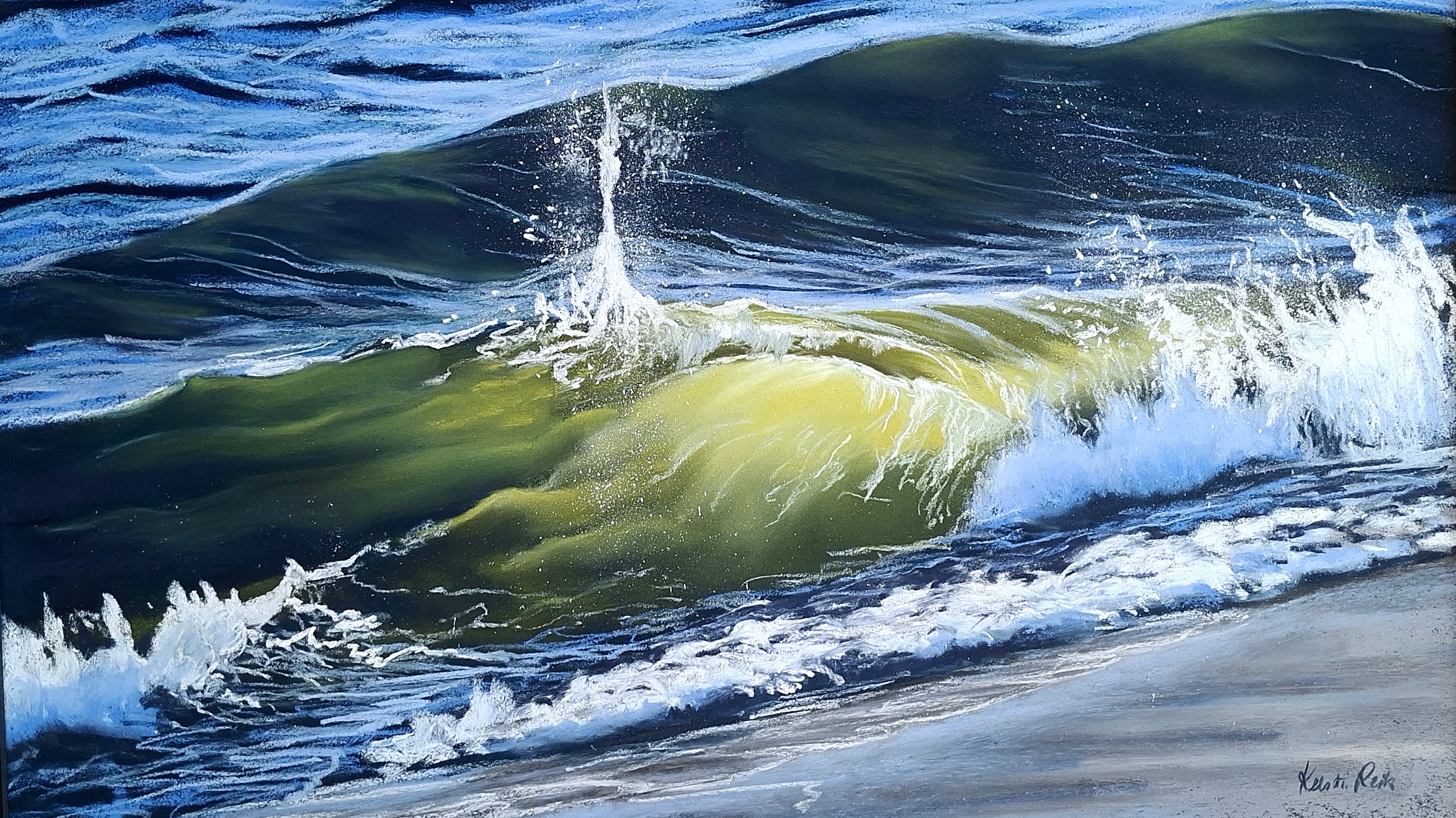 Pastellbild „Ankommen“