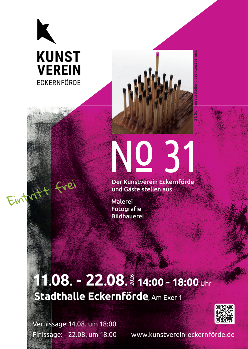 Plakat zur Jahresausstellung des Kunstvereins Eckernförde 2026