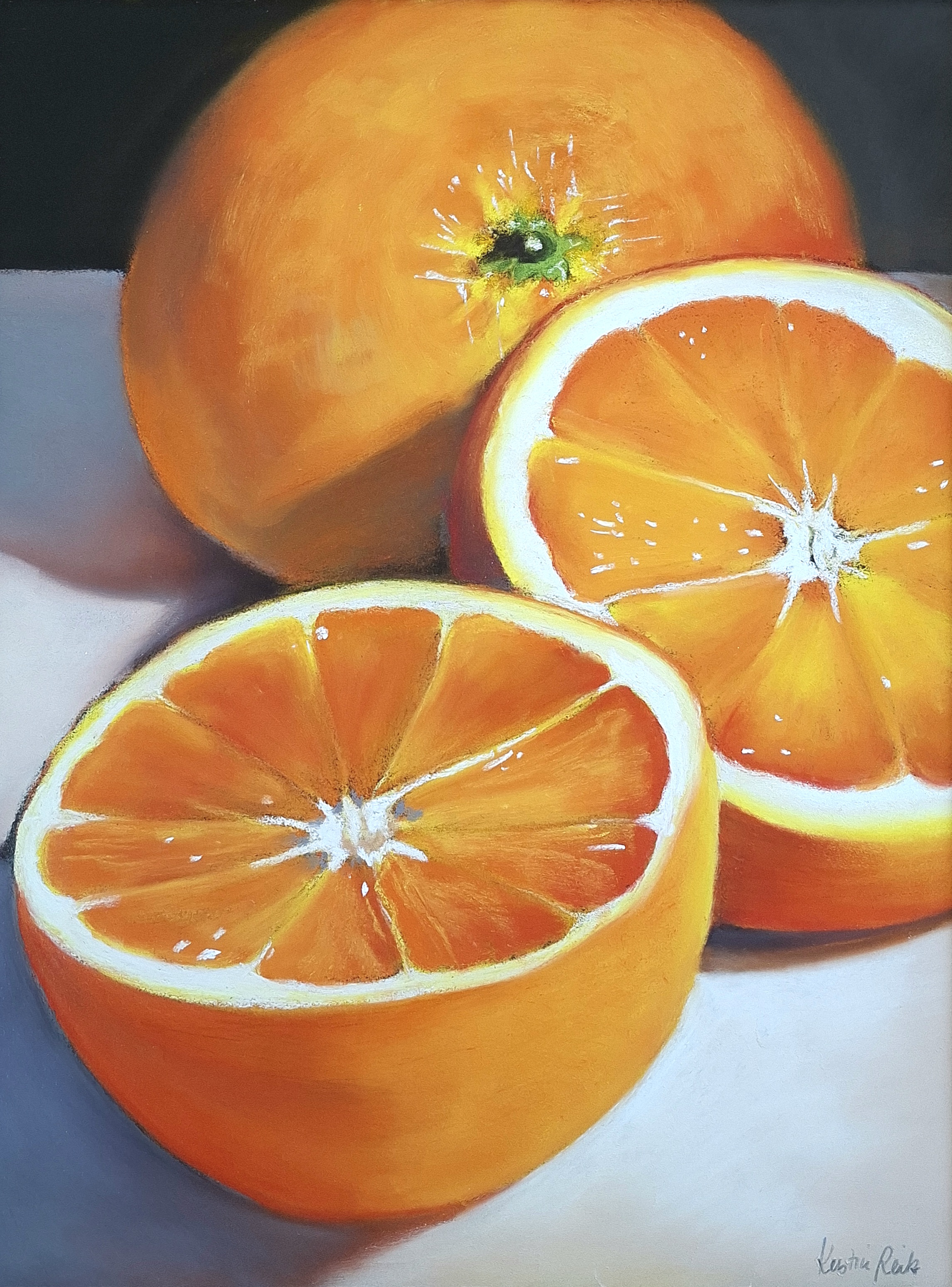 Pastellbild „Orangen“